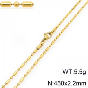 SS Gold-Plating Necklace - KN297229-Z