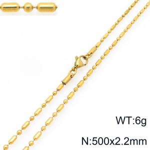 SS Gold-Plating Necklace - KN297230-Z