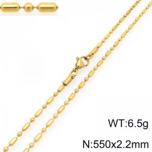 SS Gold-Plating Necklace - KN297231-Z