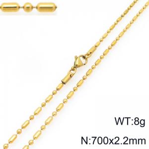 SS Gold-Plating Necklace - KN297234-Z
