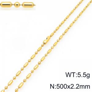 SS Gold-Plating Necklace - KN297236-Z
