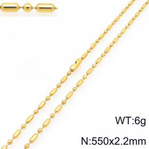 SS Gold-Plating Necklace - KN297237-Z