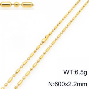 SS Gold-Plating Necklace - KN297238-Z