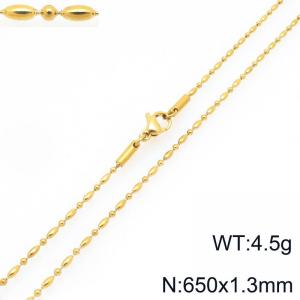 SS Gold-Plating Necklace - KN297305-Z
