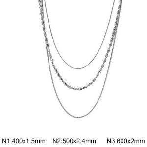 Stainless Steel Necklace - KN297830-Z