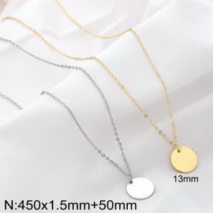 SS Gold-Plating Necklace - KN297896-Z