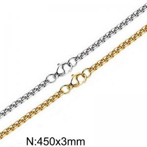 SS Gold-Plating Necklace - KN297912-Z
