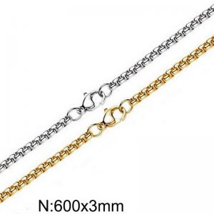 SS Gold-Plating Necklace - KN297915-Z