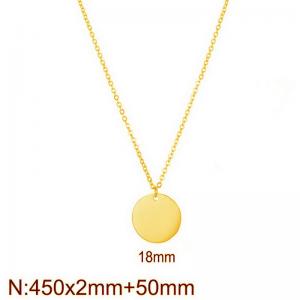 SS Gold-Plating Necklace - KN297923-Z