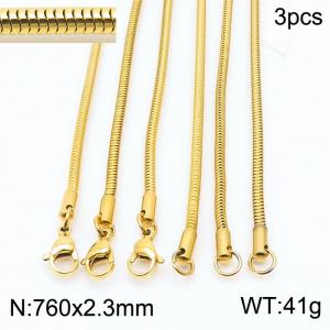 Staineless Steel Small Gold-plating Chain - KN29807-CD