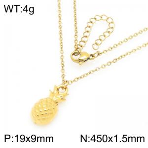 SS Gold-Plating Necklace - KN298310-Z