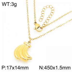 SS Gold-Plating Necklace - KN298312-Z