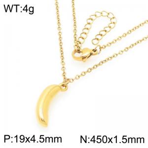 SS Gold-Plating Necklace - KN298313-Z