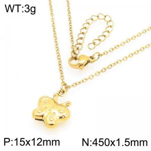 SS Gold-Plating Necklace - KN298315-Z
