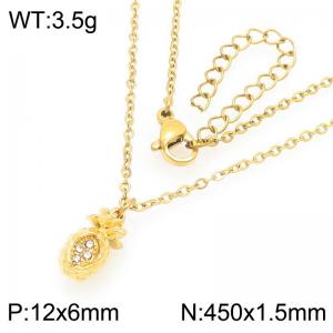 SS Gold-Plating Necklace - KN298317-Z