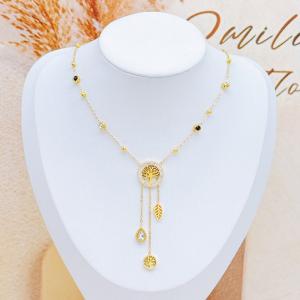 SS Gold-Plating Necklace - KN298511-SXSJ