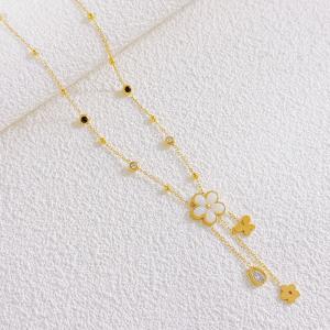 SS Gold-Plating Necklace - KN298516-SXSJ