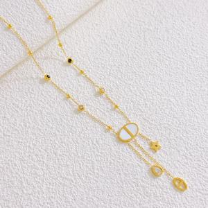 SS Gold-Plating Necklace - KN298518-SXSJ