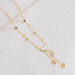 SS Gold-Plating Necklace - KN298519-SXSJ