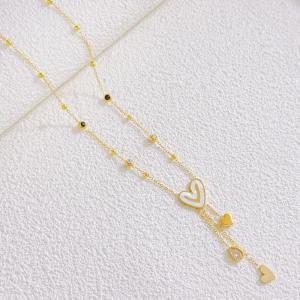 SS Gold-Plating Necklace - KN298520-SXSJ