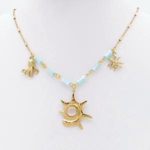 SS Gold-Plating Necklace - KN298601-HM