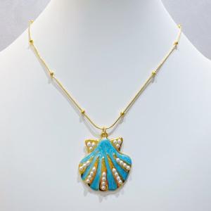 SS Gold-Plating Necklace - KN298757-SXSJ