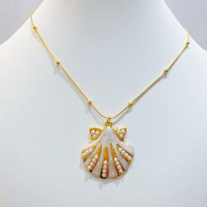 SS Gold-Plating Necklace - KN298758-SXSJ