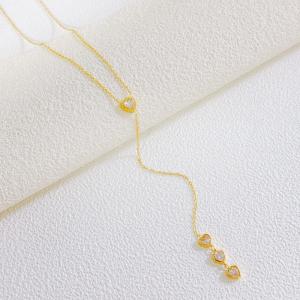 SS Gold-Plating Necklace - KN298800-SXSJ