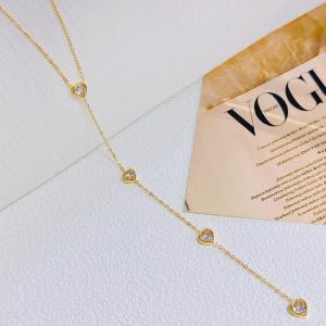 SS Gold-Plating Necklace - KN298803-SXSJ