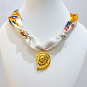 SS Gold-Plating Necklace - KN298826-SXSJ