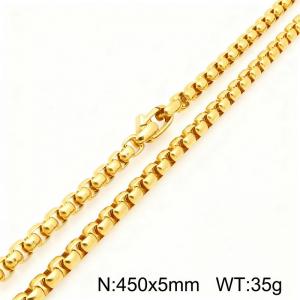 SS Gold-Plating Necklace - KN299076-Z