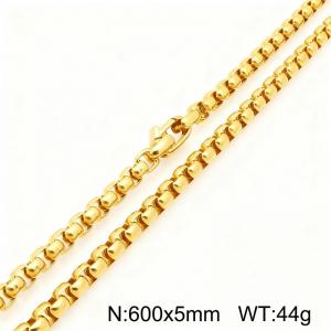 SS Gold-Plating Necklace - KN299079-Z