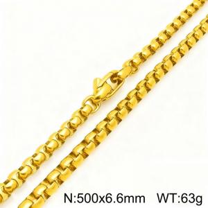 SS Gold-Plating Necklace - KN299082-Z