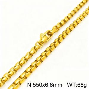 SS Gold-Plating Necklace - KN299083-Z