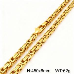 SS Gold-Plating Necklace - KN299091-Z