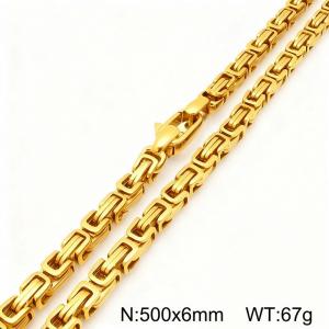 SS Gold-Plating Necklace - KN299092-Z