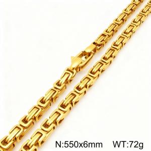 SS Gold-Plating Necklace - KN299093-Z