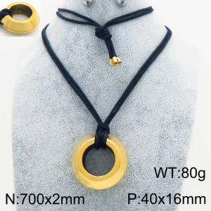 SS Gold-Plating Necklace - KN299132-GC