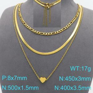 SS Gold-Plating Necklace - KN299160-Z