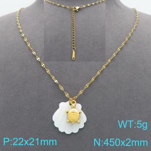 SS Gold-Plating Necklace - KN299551-Z