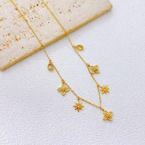 SS Gold-Plating Necklace - KN299741-SXSJ