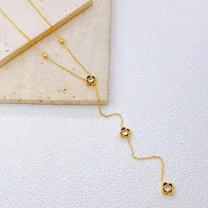 SS Gold-Plating Necklace - KN299747-SXSJ