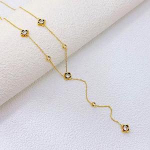 SS Gold-Plating Necklace - KN299750-SXSJ