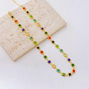 SS Gold-Plating Necklace - KN299759-SXSJ