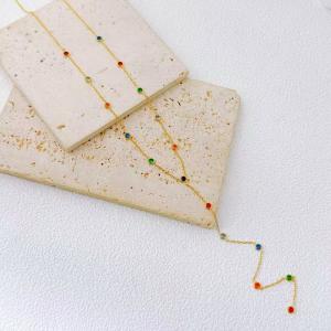 SS Gold-Plating Necklace - KN299766-SXSJ