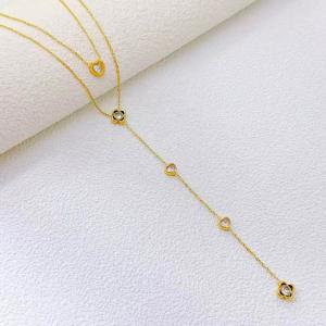 SS Gold-Plating Necklace - KN299773-SXSJ