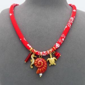 SS Gold-Plating Necklace - KN299799-HM