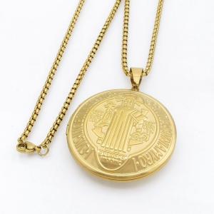 SS Gold-Plating Necklace - KN299970-TK