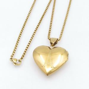 SS Gold-Plating Necklace - KN299977-TK