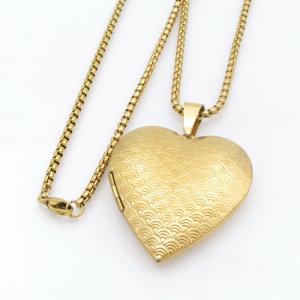 SS Gold-Plating Necklace - KN299980-TK